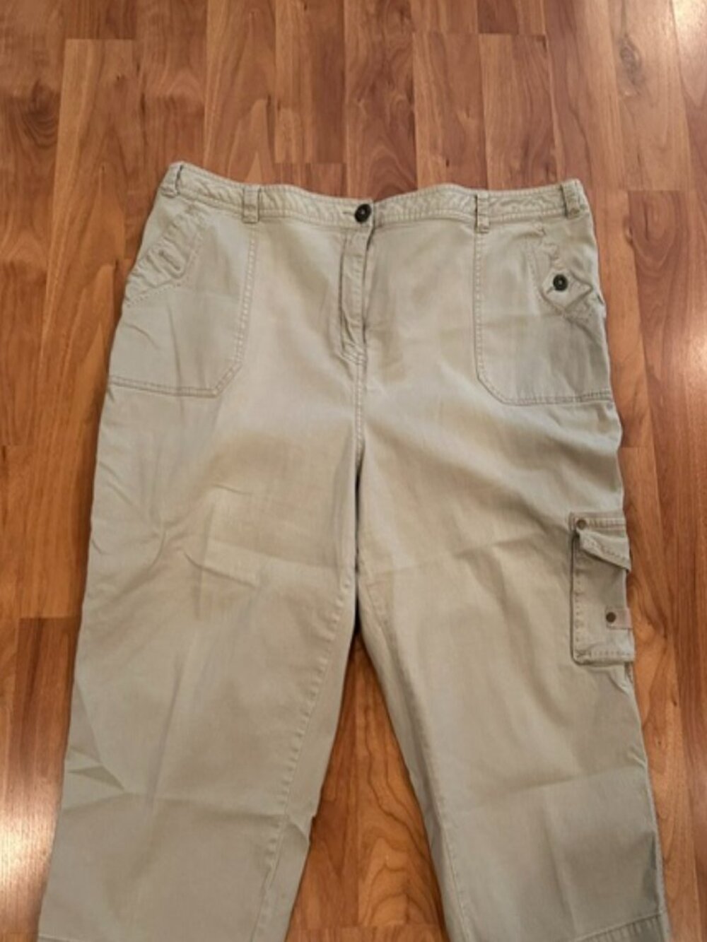 Liz & Me Beige Capri Cargo Pants | 2X